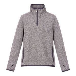 Iviva Lululemon Gray Quarter Zip Fleece Jacket Sweater Sweatshirt Girls Size 8 M